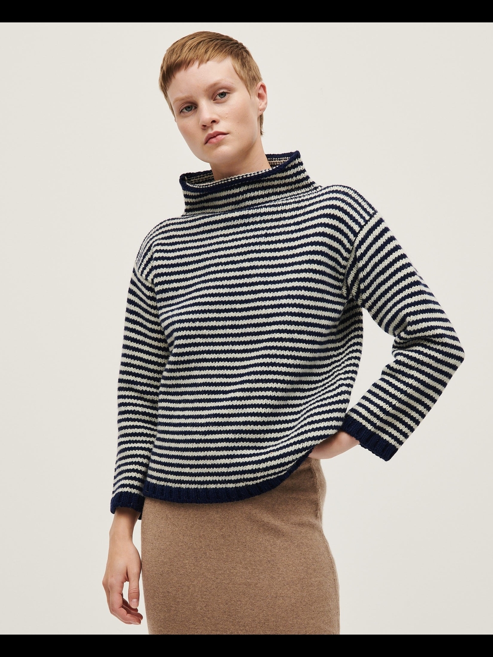 Babaa no6 Striped Jumper Navy - Picture 5 of 7